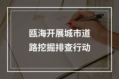 瓯海开展城市道路挖掘排查行动