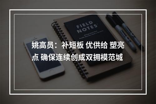姚高员：补短板 优供给 塑亮点 确保连续创成双拥模范城