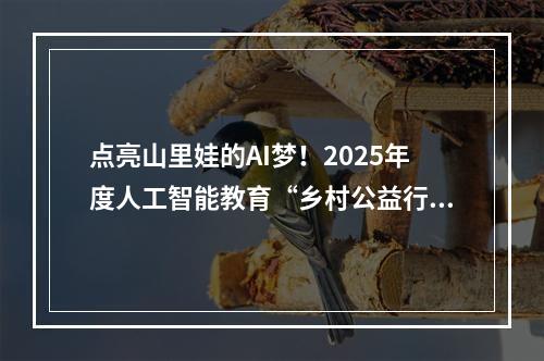 点亮山里娃的AI梦！2025年度人工智能教育“乡村公益行”（文成）活动举行