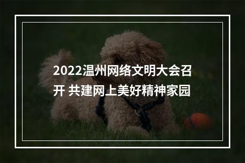 2022温州网络文明大会召开 共建网上美好精神家园