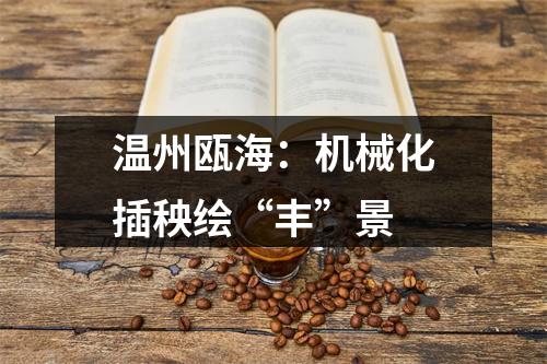 温州瓯海：机械化插秧绘“丰”景