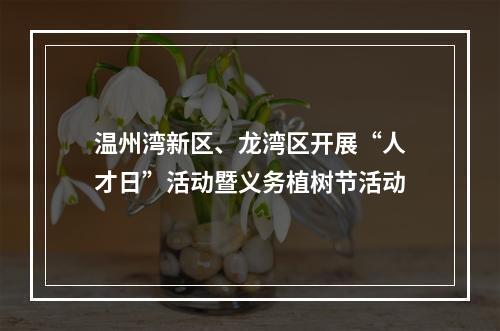 温州湾新区、龙湾区开展“人才日”活动暨义务植树节活动