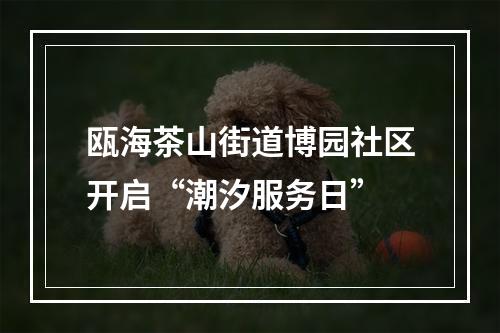 瓯海茶山街道博园社区开启“潮汐服务日”