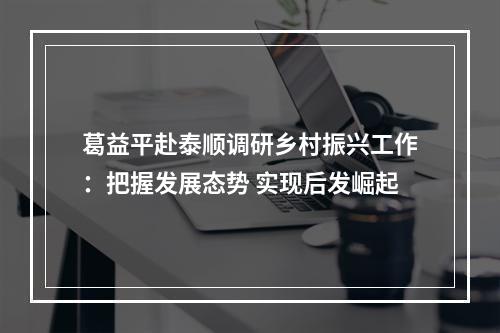 葛益平赴泰顺调研乡村振兴工作：把握发展态势 实现后发崛起