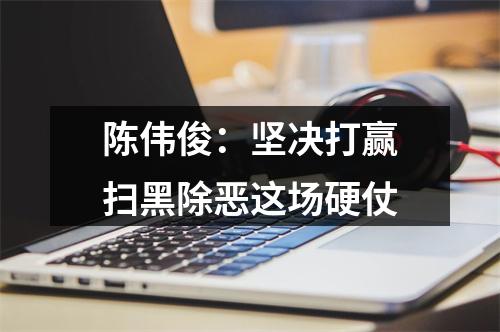 陈伟俊：坚决打赢扫黑除恶这场硬仗