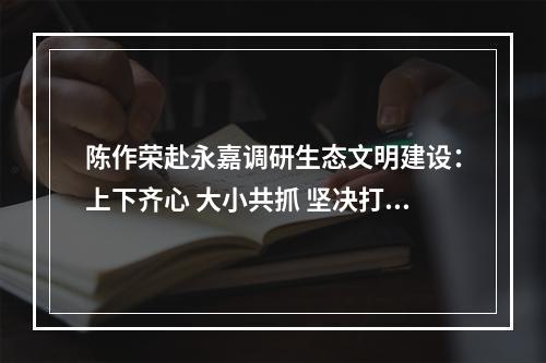 陈作荣赴永嘉调研生态文明建设：上下齐心 大小共抓 坚决打好污染防治攻坚战