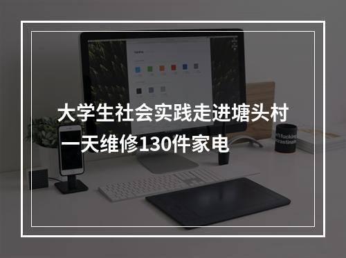 大学生社会实践走进塘头村 一天维修130件家电