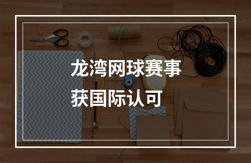 龙湾网球赛事获国际认可