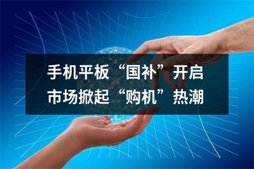 手机平板“国补”开启 市场掀起“购机”热潮