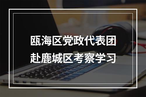瓯海区党政代表团赴鹿城区考察学习
