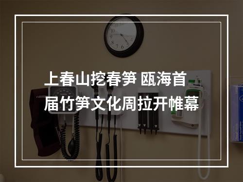 上春山挖春笋 瓯海首届竹笋文化周拉开帷幕
