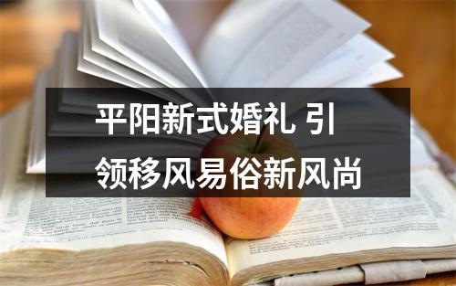平阳新式婚礼 引领移风易俗新风尚