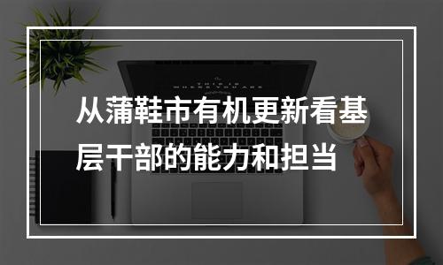 从蒲鞋市有机更新看基层干部的能力和担当