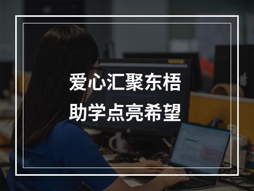 爱心汇聚东梧 助学点亮希望