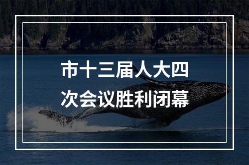 市十三届人大四次会议胜利闭幕