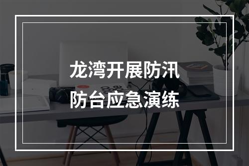 龙湾开展防汛防台应急演练