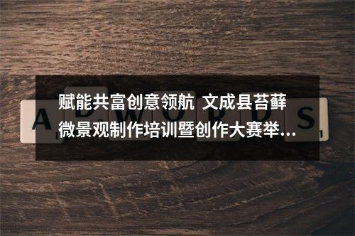 赋能共富创意领航  文成县苔藓微景观制作培训暨创作大赛举行
