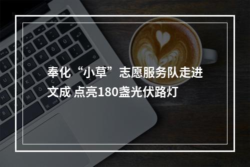 奉化“小草”志愿服务队走进文成 点亮180盏光伏路灯