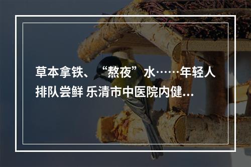 草本拿铁、“熬夜”水……年轻人排队尝鲜 乐清市中医院内健康饮品店爆火