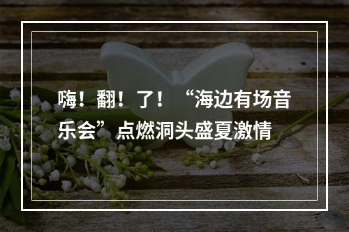 嗨！翻！了！“海边有场音乐会”点燃洞头盛夏激情