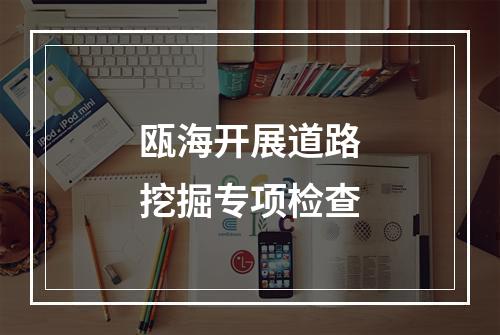 瓯海开展道路挖掘专项检查