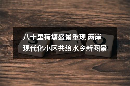 八十里荷塘盛景重现 两岸现代化小区共绘水乡新图景