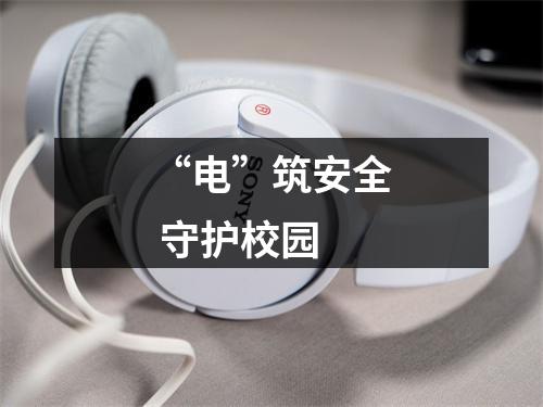 “电”筑安全 守护校园