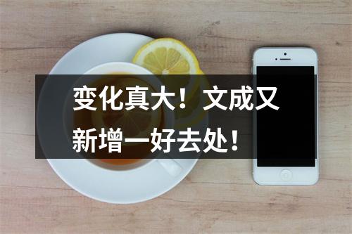 变化真大！文成又新增一好去处！