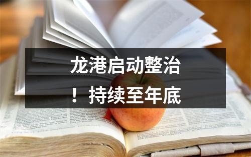 龙港启动整治！持续至年底