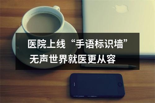 医院上线“手语标识墙” 无声世界就医更从容