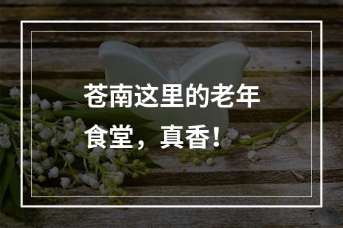 苍南这里的老年食堂，真香！