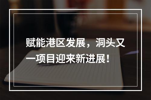 赋能港区发展，洞头又一项目迎来新进展！