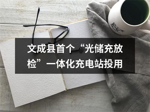 文成县首个“光储充放检”一体化充电站投用