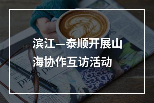 滨江—泰顺开展山海协作互访活动