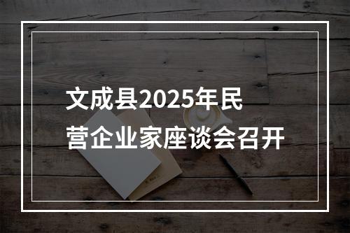 文成县2025年民营企业家座谈会召开