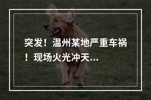 突发！温州某地严重车祸！现场火光冲天...