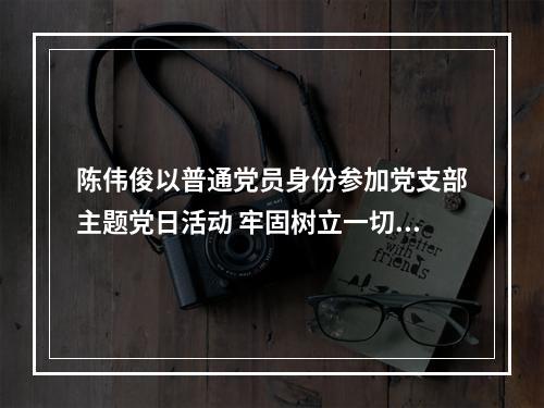 陈伟俊以普通党员身份参加党支部主题党日活动 牢固树立一切工作到支部的鲜明导向
