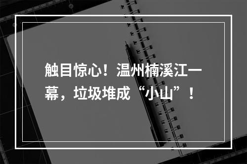 触目惊心！温州楠溪江一幕，垃圾堆成“小山”！