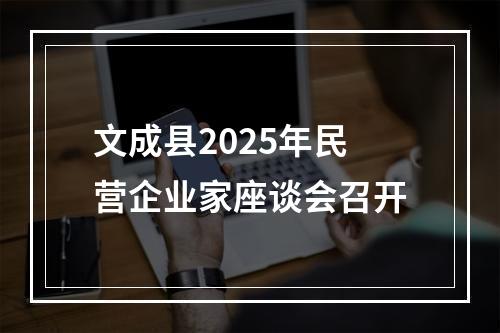 文成县2025年民营企业家座谈会召开