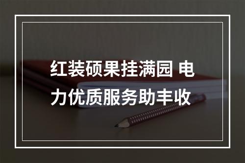 红装硕果挂满园 电力优质服务助丰收