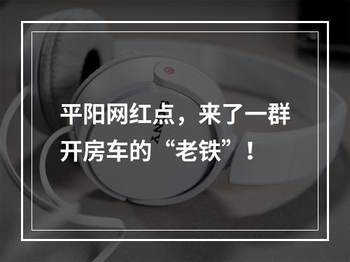 平阳网红点，来了一群开房车的“老铁”！