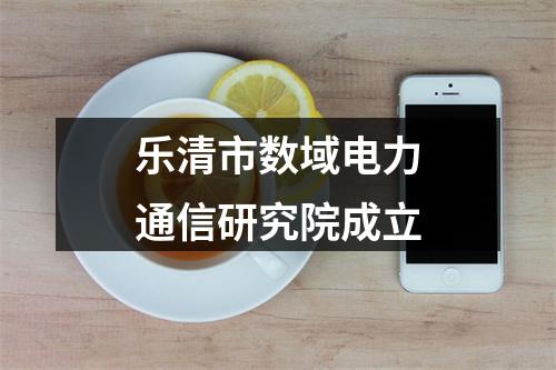 乐清市数域电力通信研究院成立