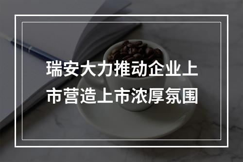 瑞安大力推动企业上市营造上市浓厚氛围