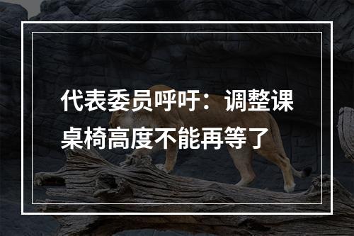 代表委员呼吁：调整课桌椅高度不能再等了