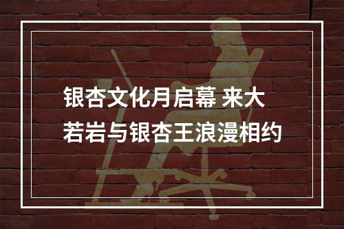 银杏文化月启幕 来大若岩与银杏王浪漫相约