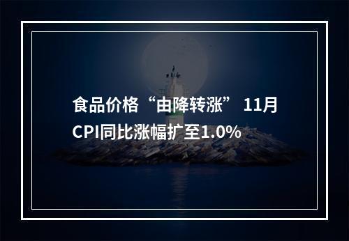 食品价格“由降转涨” 11月CPI同比涨幅扩至1.0%