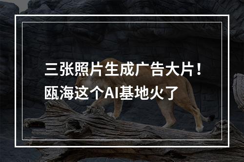 三张照片生成广告大片！瓯海这个AI基地火了