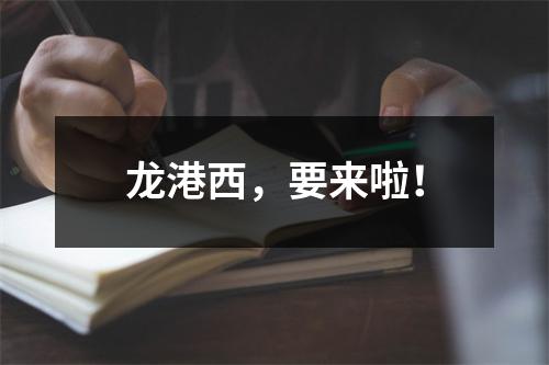 龙港西，要来啦！