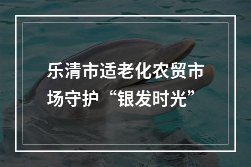 乐清市适老化农贸市场守护“银发时光”