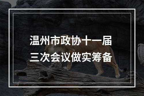 温州市政协十一届 三次会议做实筹备